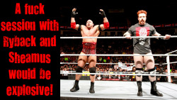 wrestlingssexconfessions:  A fuck session with Ryback and Sheamus