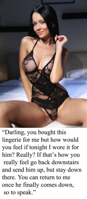 myeroticbunny:“Darling,you bought this lingerie for me but