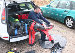 townandcountry46:  Inland diving in an Avon drysuit.