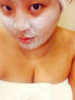 thickasianbaby:  Spa time :3 getting a facial to make sure my