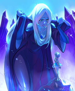 dataglitch:  Blue lady!The painting process didn’t record well,