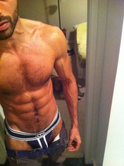 bmcraigjohnston:  Hadn’t worn a jock out for a few weeks, I