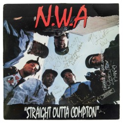 allabouteazy:  Straight Outta Compton album signed by original