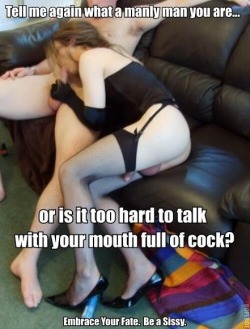 sissyblackmailer:  This has become your job.  At least that’s
