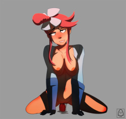 spookiarts:  Skyla from Pokemon Black 2Requested by a fan!Thank