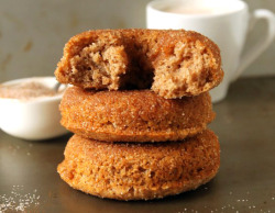 fullcravings:  Whole Wheat Cinnamon Sugar Baked Doughnuts