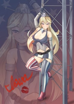 jay-kun156:  Battleship Iowa.   Nude version available at http://jay156.deviantart.com/art/Battleship-Iowa-596500273