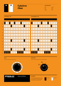 extramegane:  ICON » TR-808が使用された名曲のリズム・パターンを視覚化したアート・ワーク『Program