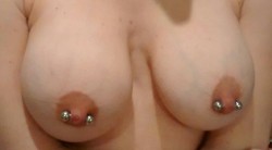 northsub:  Got my nipple piercings stretched a bit more - now