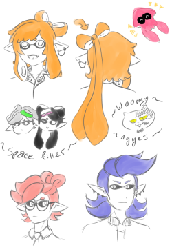 i wanted to practice drawing some squid kids so real quick doodly