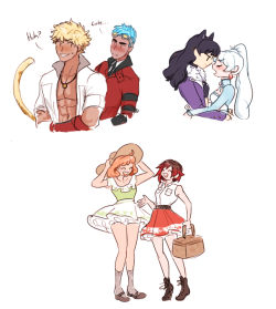 some shippy rwby doodles from the past few days~ 