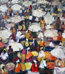 palmofmyhands:  “Market Sqaure”, Nat Okoro, 2008Oil