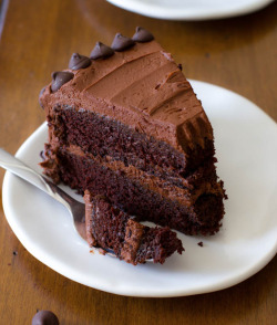 fullcravings:  Triple Chocolate Layer Cake