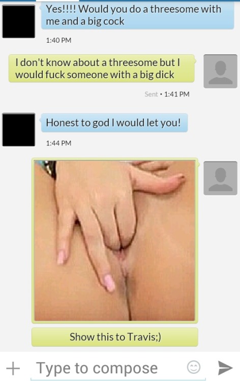 hotwifenicole:  ashandj:  This is really hot! Someone is about to become a hotwife.  I have a new fetishâ€¦ reading this couples text messages. 