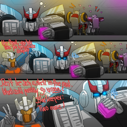 goingloco:  Eject is touching Prowl’s wheels because the material