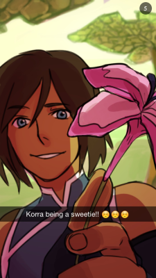 beroberos:  I finally finished some korrasami spirit world snapchats,