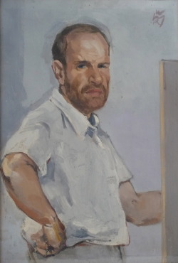 Rudolf Heinisch (German, 1896-1956), Self-portrait, 1937. Oil
