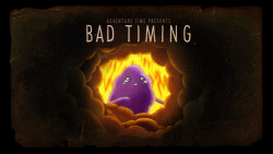 Bad Timing - title card designed by Lyle Partridge painted