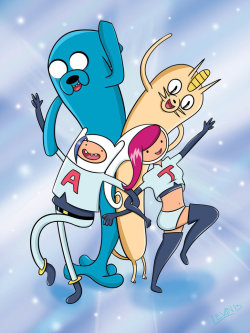 insanelygaming:  Team Adventure Time! Created by Anthony Levan