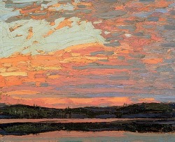 wonderingaboutitall:  Sunset Sky - Tom Thomson