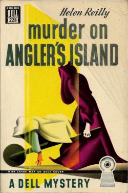 Murder On Angler’s Island, by Helen Reilly (Dell, 1945).From