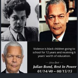 sale-aholic:  astral-ankhs:  Julian Bond passed away Saturday