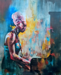 fyblackwomenart:  The Blue note by CamilleNat 