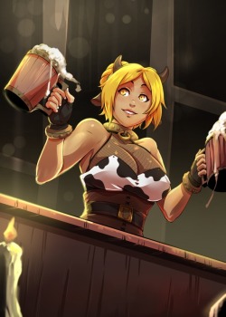 denesta:  A lovely picture of my cow girl Mercanis tending her