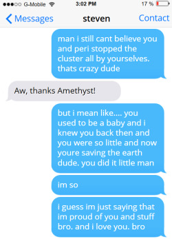 Yes, Amethyst, just keep saying “bro” so he won’t realize