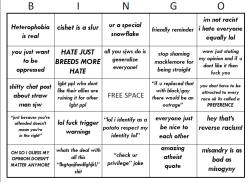 astupidjonbutterchristmasurl:  i saw a sjw bingo card so i thought