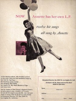 adoring-annette:  Annette’s debut album advertisement from