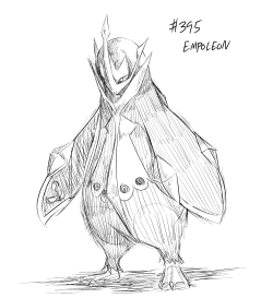 remnisc:  pokemon sketch practice >:’^Ii think empoleon