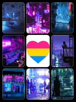 pridesthetics:panromantic + cyberpunk~ for @neonastronaut 🌃