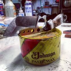 biltsharp:  Johnson Paste Wax original formula, great for keeping