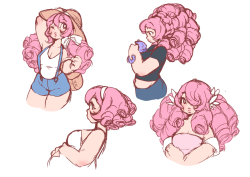 punipawsart:  I love rose’s endless curls  she is the pink