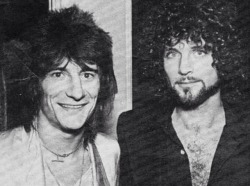 officialkeithrichards:  Ronnie Wood with Lindsey Buckingham of