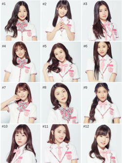 produce48girls:  Current TOP 12 1. Jang Won Young (+2) 2. Yabuki