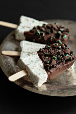 fcod:  Mint Chocolate Cheesecake Popsicles