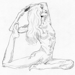 jake-anthony:  Yoga Life Drawing of naked-yogi in Graphite. 