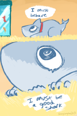 fireandshellamari:  The public demanded more shark puppy whilst