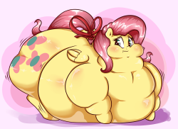 khaoskris:  Barely able to waddle in the room, Fluttershy blushed