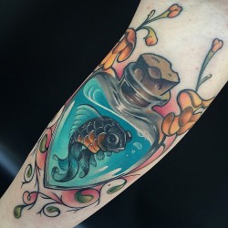 tattoosnob:  Harry Potter Fish tattoo by @brandoom at @outerlimitstattoo