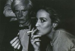 the-original-supermodels:   Andy Warhol & Jerry Hall, Studio