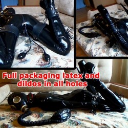 xozt-latex:  Full packaging latex and dildos in all holes :)