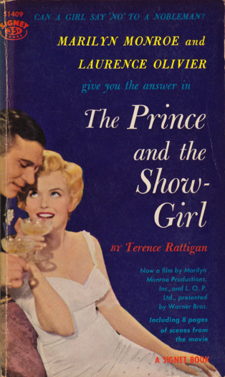 The Prince and The Showgirl, by Terence Rattigan (Signet, 1957). From a charity shop in Nottingham.