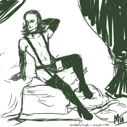 miagb:  Just a sketch of Loki I did here (: There is a SFW version