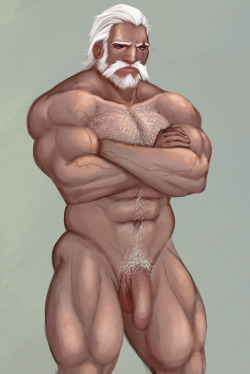 nsfwgryph:  A hairy and  not as hairy version :Pin my mind hes