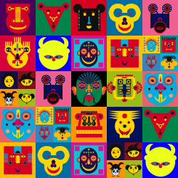 supermegason:Various faces by Osamu Sato.(Creator of LSD: Dream