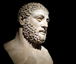 hadrian6:  Head from statue of Hercules. Roman 117-188 CE. from