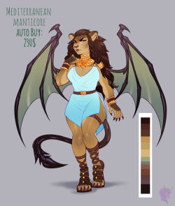 audiovideomeow: manticore adopt! check her out http://www.furaffinity.net/view/24227492/